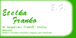 etelka franko business card